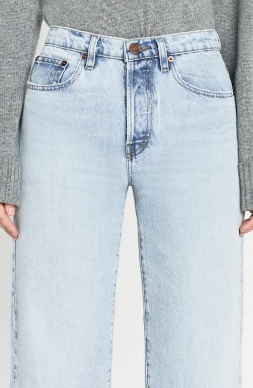 Shop Frame The Slouchy Straight Leg Jeans In Fizz Indigo