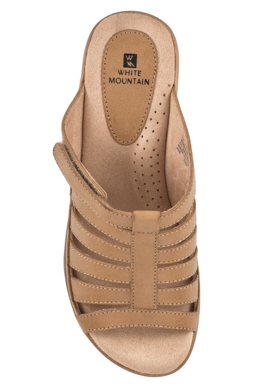 Shop White Mountain Footwear White Mountain Valencia Wedge Sandal In Natural/burn/smooth