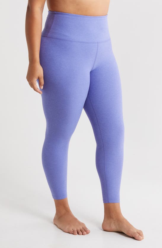 Shop Beyond Yoga High Waist Midi Leggings In Indigo Heather