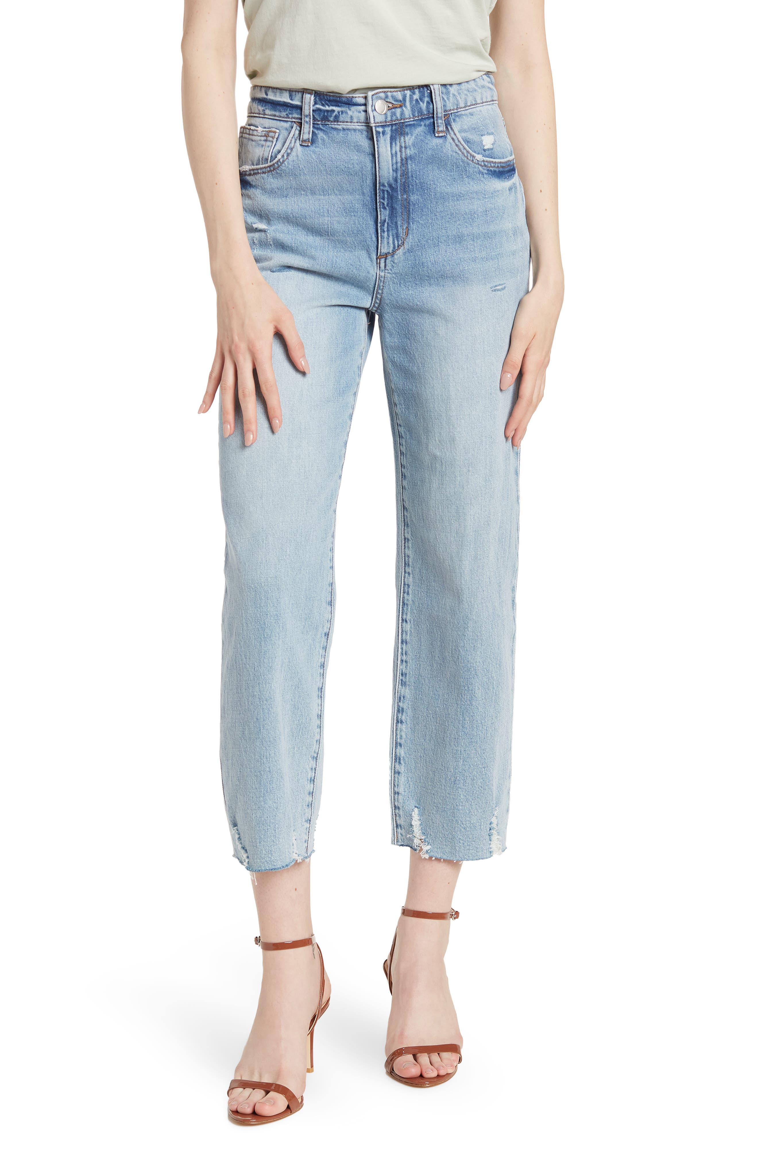 Joe's High Rise Wide Leg Crop Jeans 