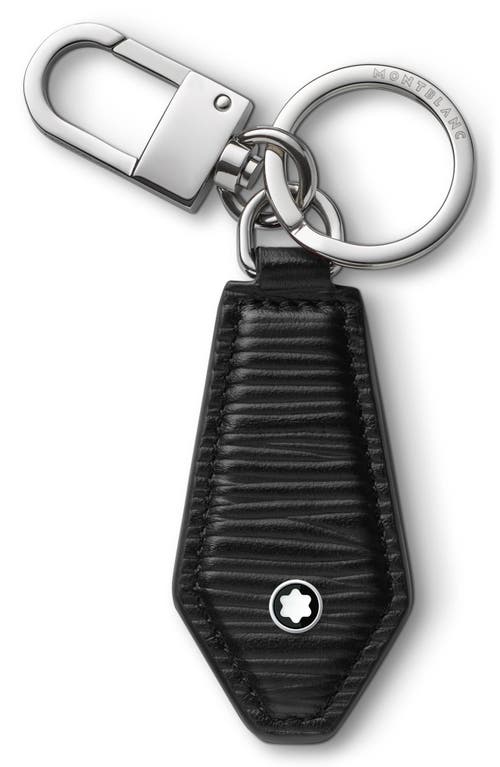 Shop Montblanc Meisterstück Leather Key Chain In Black