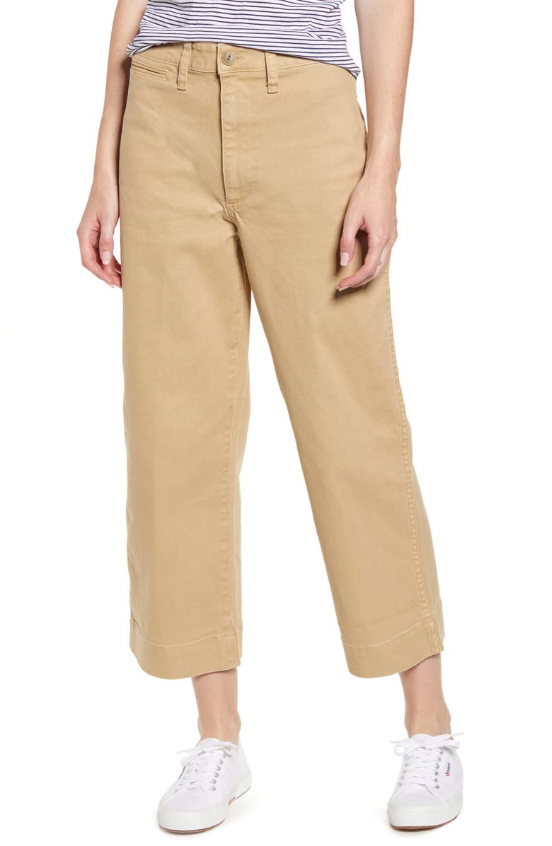 Madewell Slim Emmett Wide Leg Crop Pants (Regular & Plus Size) | Nordstrom