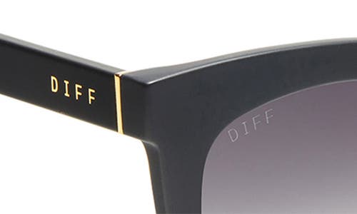 Diff 50mm Talia Square Sunglasses In Matte Blk/grey Gradient