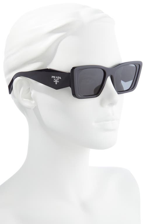 Prada 51mm Butterfly Sunglasses In Black/dark Grey