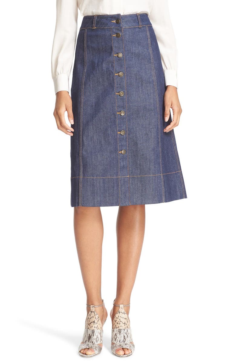 kate spade new york denim a-line skirt | Nordstrom