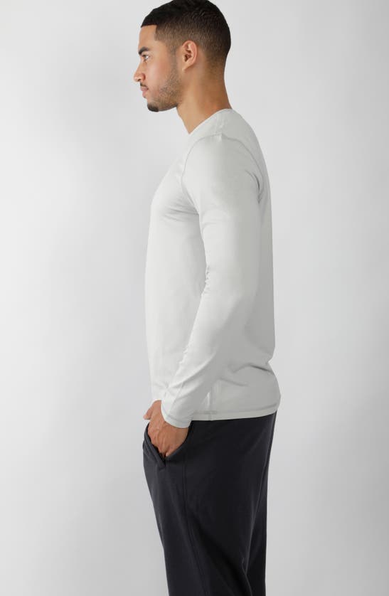 90 Degree By Reflex Long Sleeve Crew T-shirt In Grey Skies