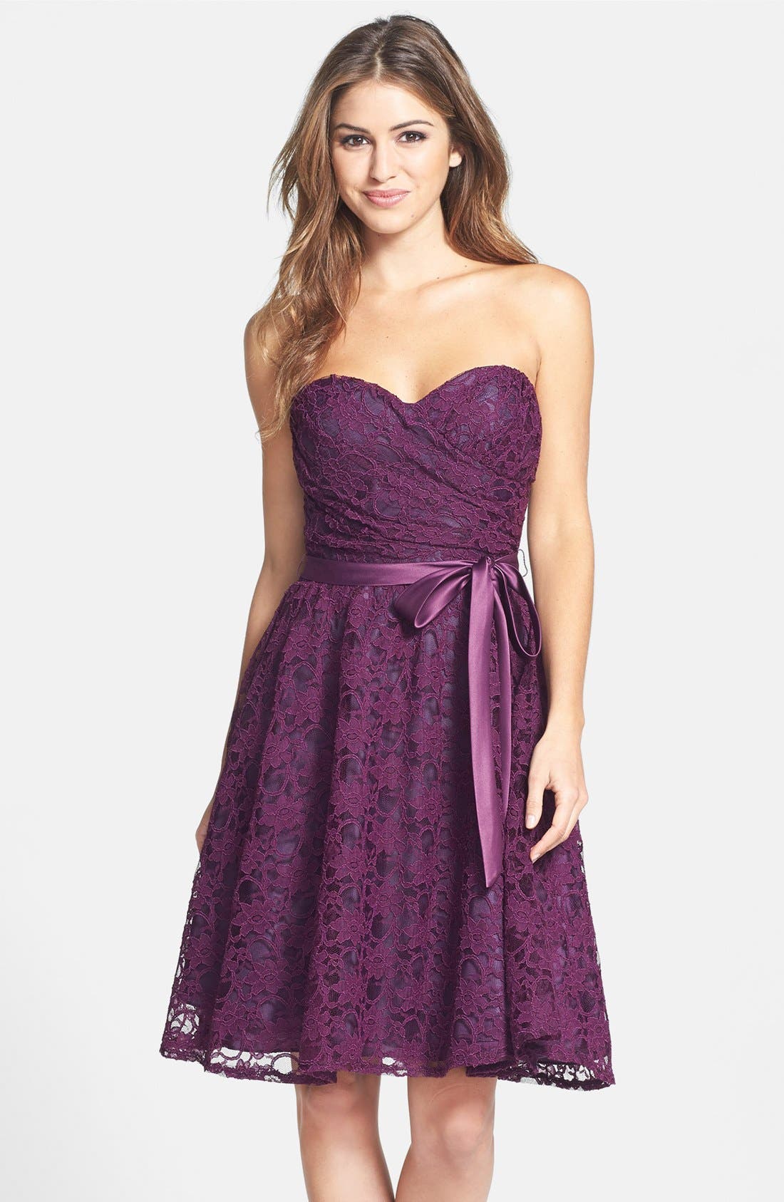 Marina Strapless Lace Fit & Flare Dress Nordstrom