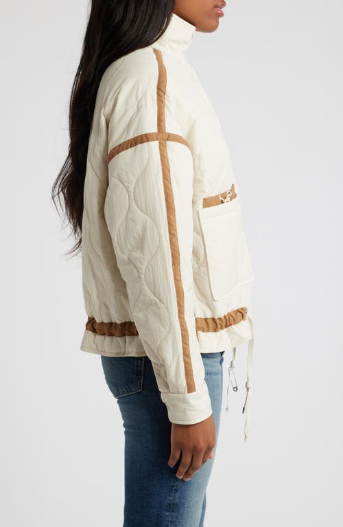 Shop Thread & Supply Onion Quilted Jacket In Taupe Camel Combo