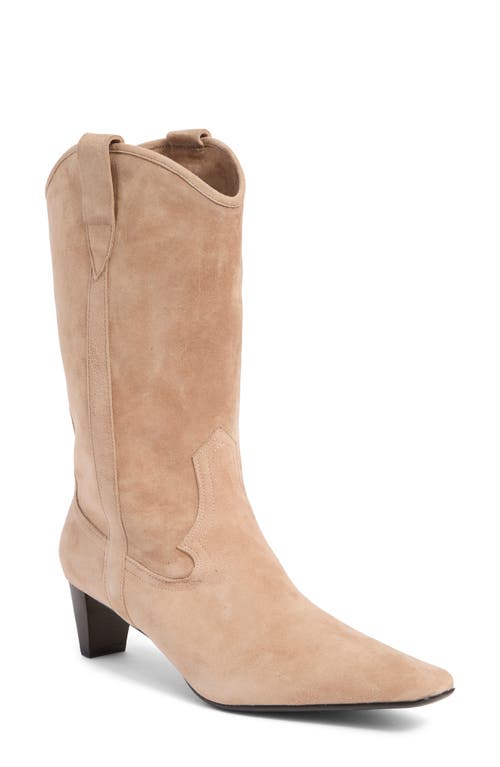 Shop Jeffrey Campbell Mulhall Western Boot In Natural Suede