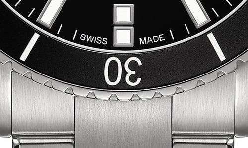 Mido Men's Swiss Automatic Ocean Star Captain V Stainless Steel Bracelet Watch 42.5mm In Silver/black/silver