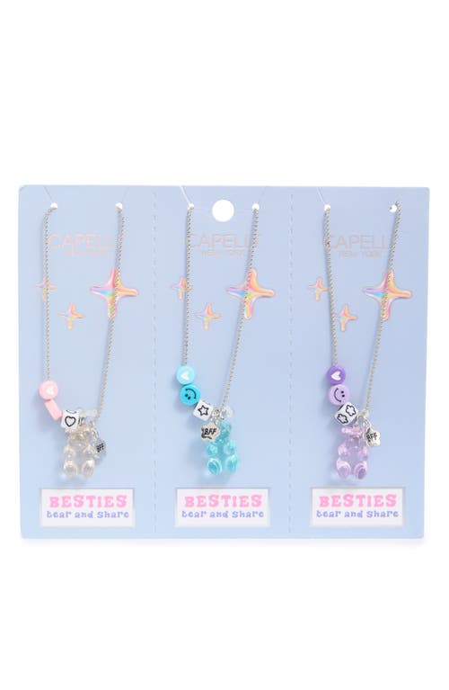 CAPELLI NEW YORK CAPELLI NEW YORK KIDS' ASSORTED 3-PACK BFF NECKLACES 