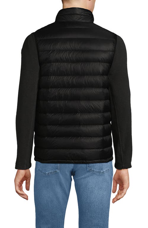 Shop Lands' End Wanderweight Ultralight Packable Down Vest In Black