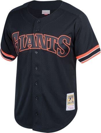 Mitchell & Ness Men's Mitchell & Ness Will Clark Black San Francisco Giants  Cooperstown Collection Mesh Batting Practice Button-Up Jersey