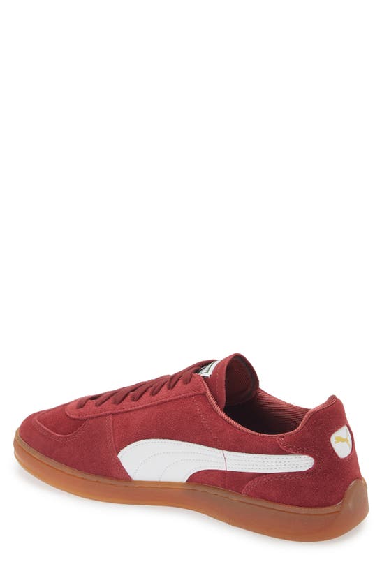 Puma Super Team Suede Sneaker In Team Regal Red- White-gum