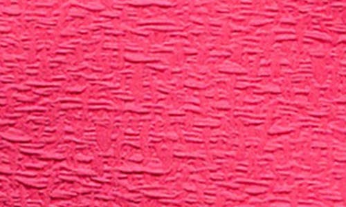 Mango Textured One-shoulder Bikini Top In Bright Pink