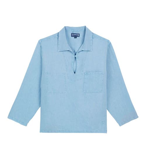 Shop Vilebrequin Linen Mineral Dye Shirt In Source