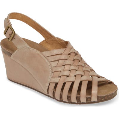 Chocolat Blu Eliana Woven Wedge Sandal - Beige
