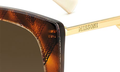 Shop Missoni 57mm Square Sunglasses In Havana Pattern Pink