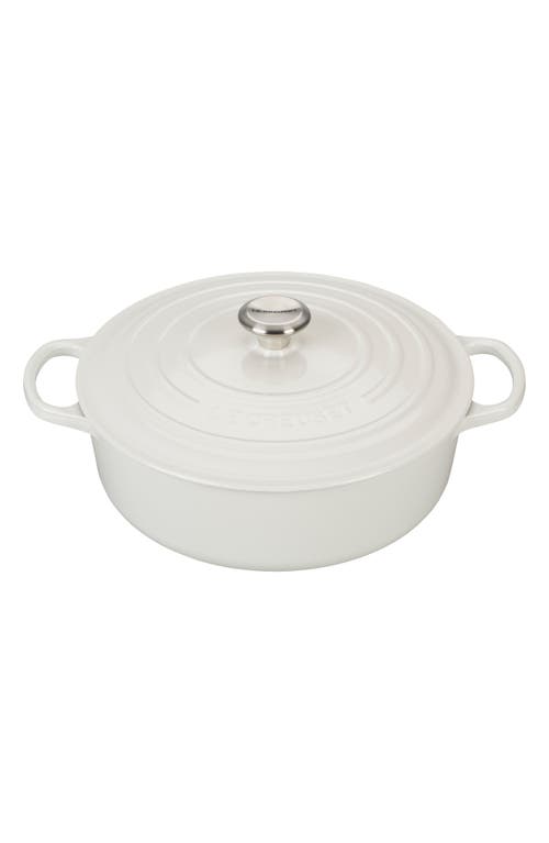 Le Creuset Signature 6 3/4-Quart Round Wide French/Dutch Oven in White at Nordstrom