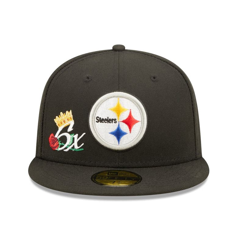 Men's Pittsburgh Steelers New Era Black 6x Super Bowl Champions Count The  Rings 59FIFTY Fitted Hat