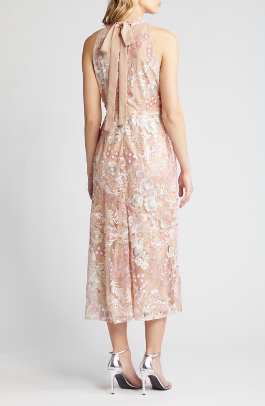 Shop Sam Edelman Floral Sequin Dress In Blush Multi