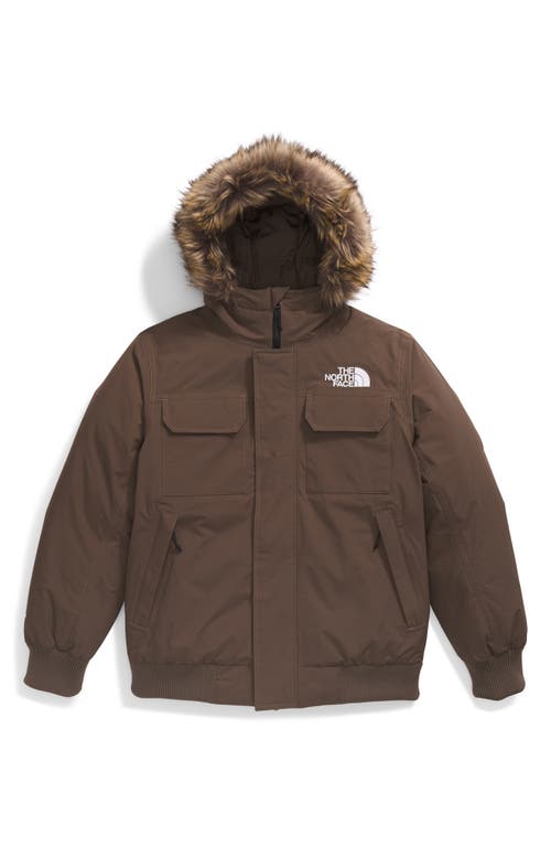 Shop The North Face Mcmurdo Water Repellent 600 Fill Power Down Parka With Faux Fur Trim In Smokey Brown