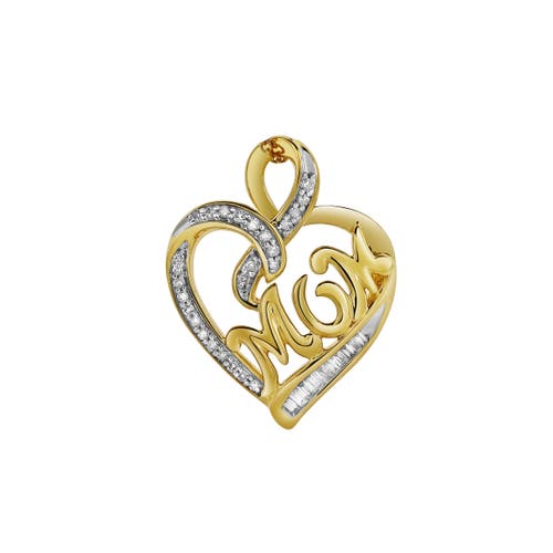 Shop Luvmyjewelry Orchard Mom Heart Diamond Pendant Necklace In 10k Yellow Gold