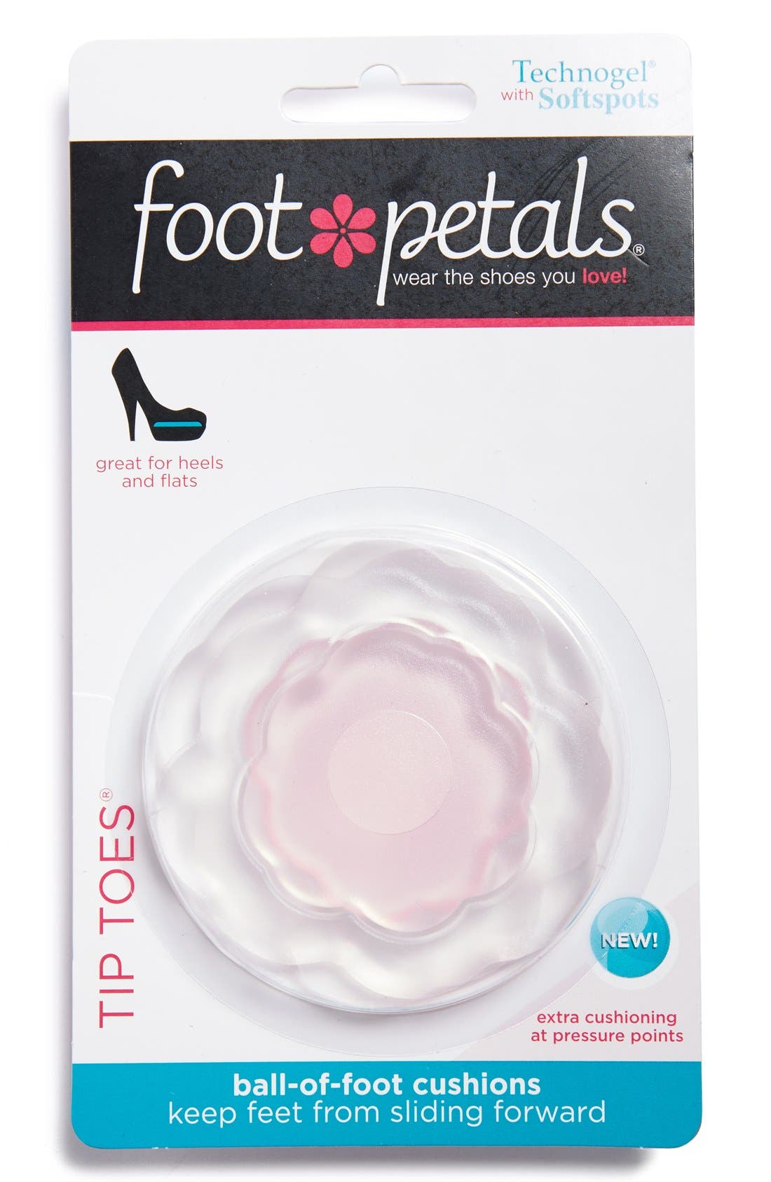 Foot Petals Technogel With Softspots Tip Toes Cushions In Pink Gel