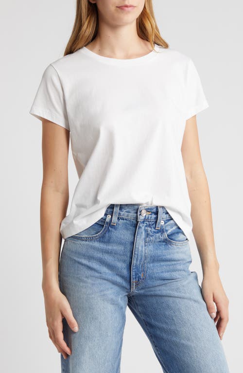 Goldie Boxy Cotton T-Shirt in White