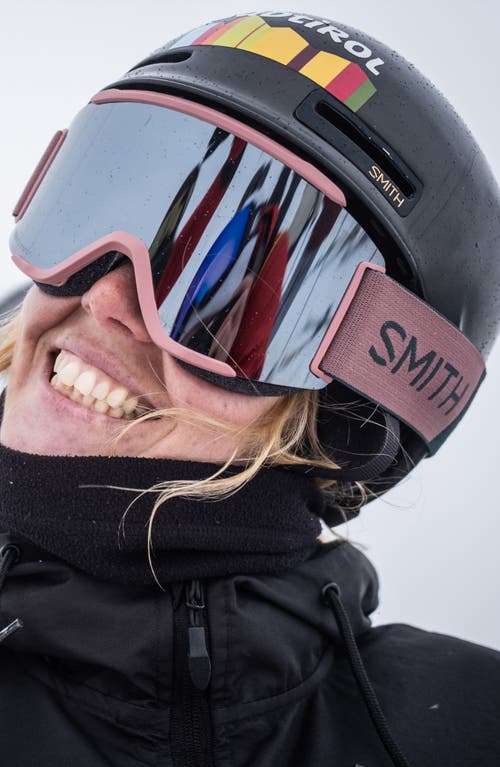 Shop Smith Squad 180mm Chromapop™ Snow Goggles In Chalk Rose/platinum