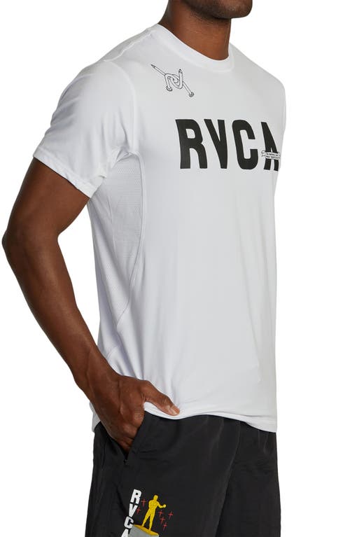 Shop Rvca Luke Vent Performance Graphic T-shirt In White