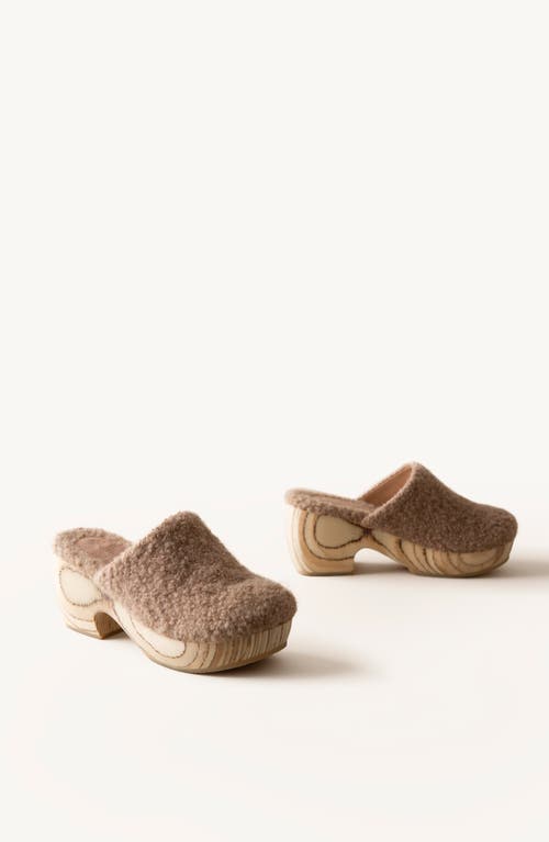 Shop Huma Blanco Celeste Clog In Oatmeal Alpaca