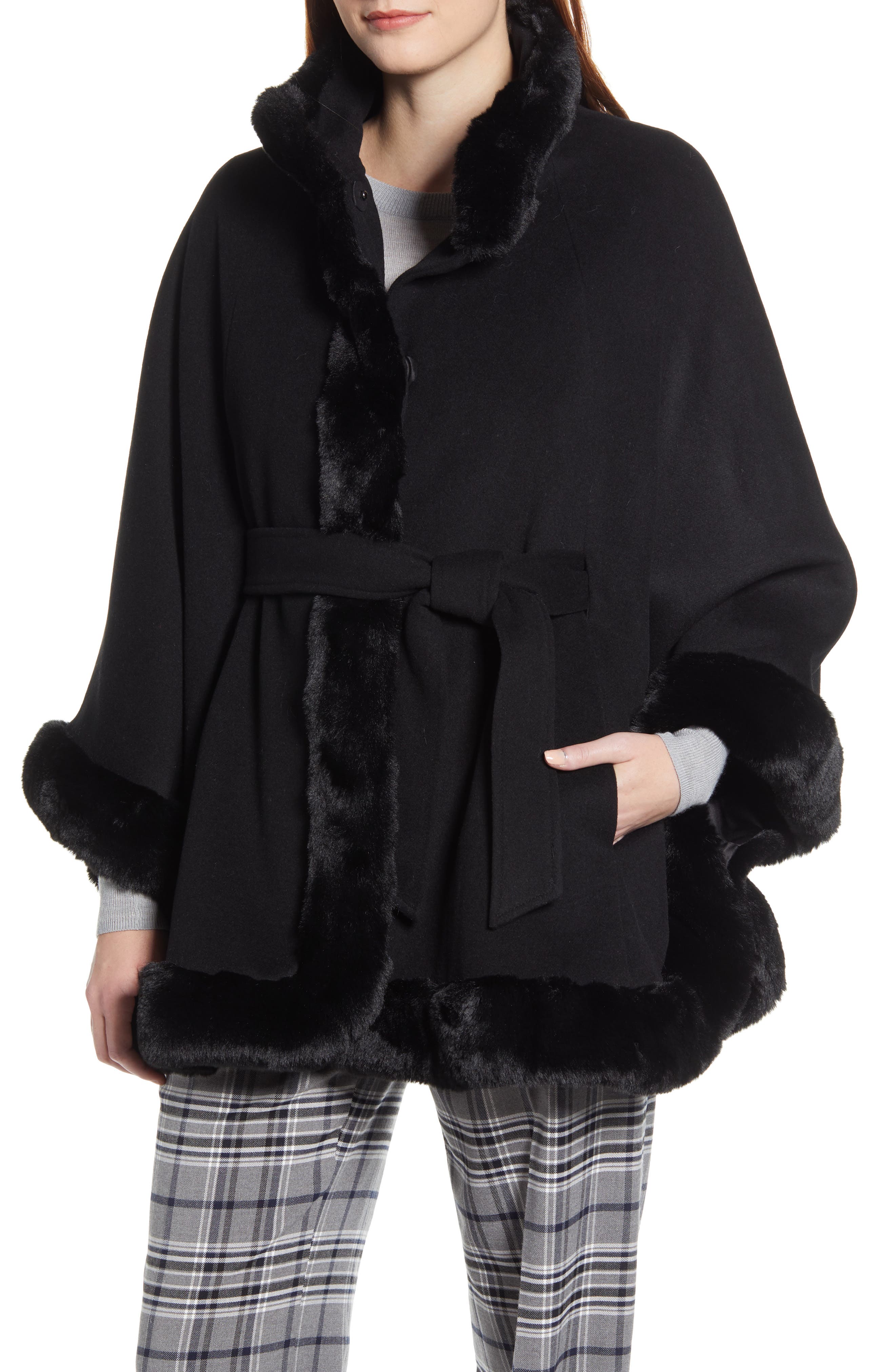 ellen tracy faux fur vest