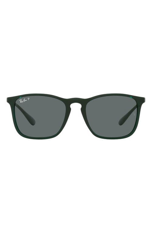 Ray-Ban 54mm Polarized Square Sunglasses in Transparent Green at Nordstrom