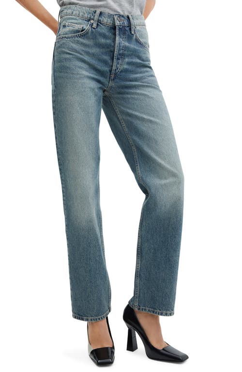 MANGO Straight Leg Jeans Medium Vintage Blue at Nordstrom,
