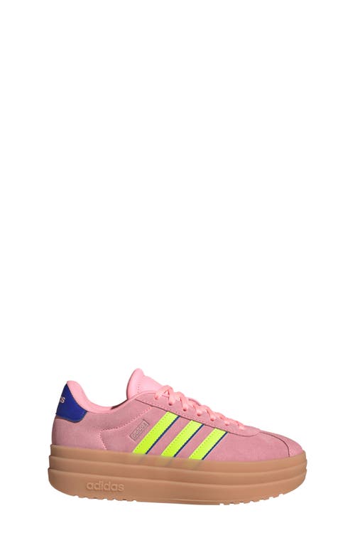 Adidas Originals Adidas Kids' Vl Court Bold Lifestyle Sneaker In Pink/lemon/lucid Blue