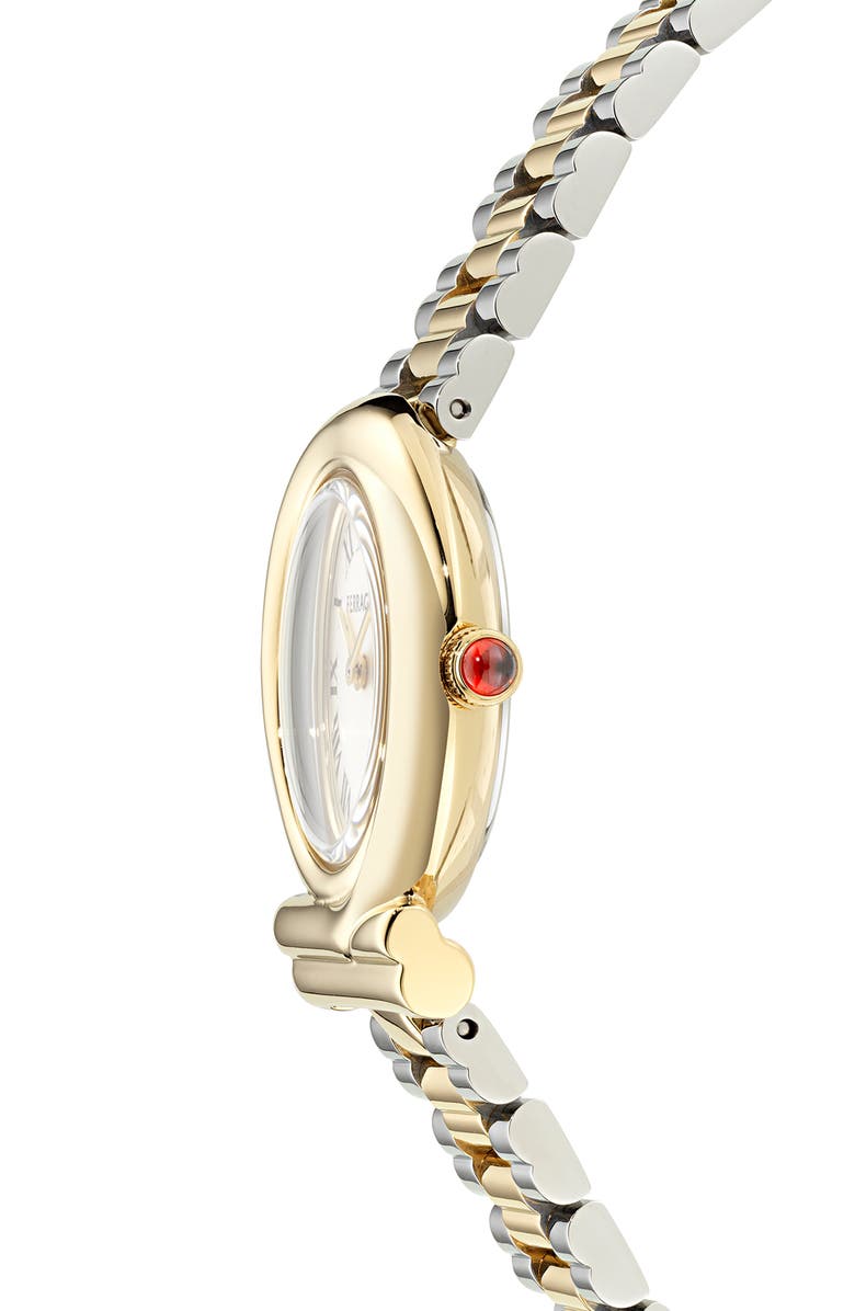 FERRAGAMO Gancini Twisted Two-Tone Bracelet Watch, 28mm, Alternate, color, 
