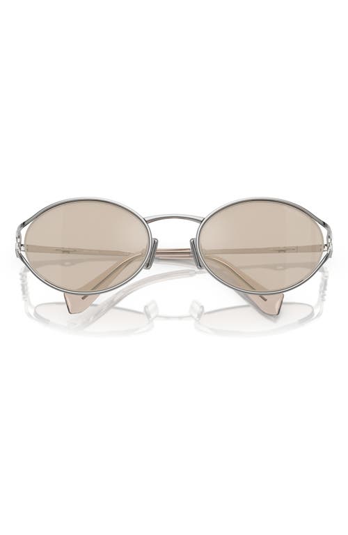 Miu Miu 54mm Oval Sunglasses in Silver at Nordstrom