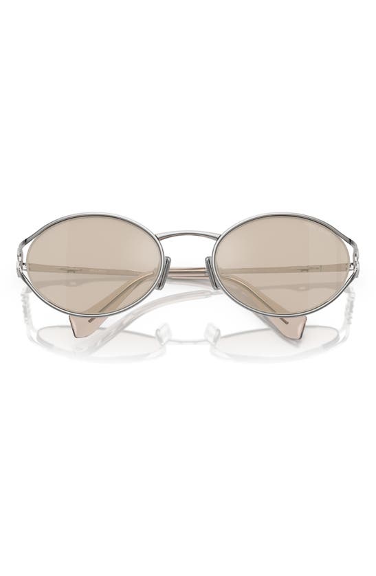 Miu Miu 54mm Oval Sunglasses In Silver
