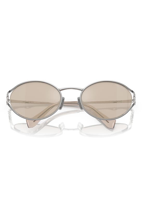 Miu Miu 54mm Oval Sunglasses In Silver