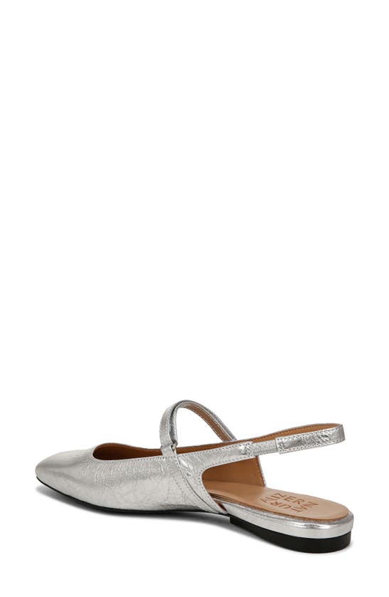 Shop Naturalizer Connie Slingback Mary Jane Flat In Silver Leather