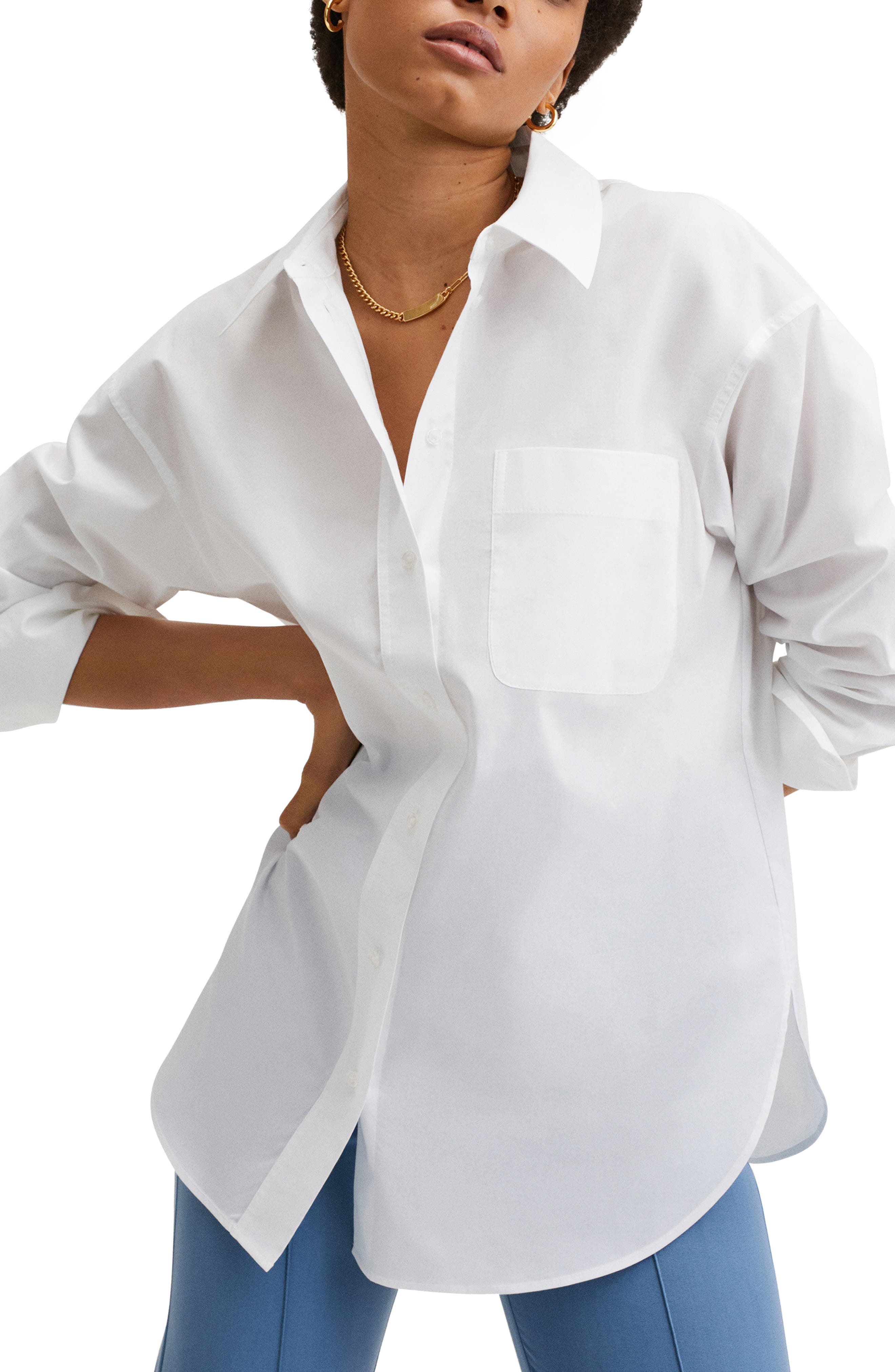 WOMEN FASHION Shirts & T-shirts Elegant Mango blouse discount 52% White S 