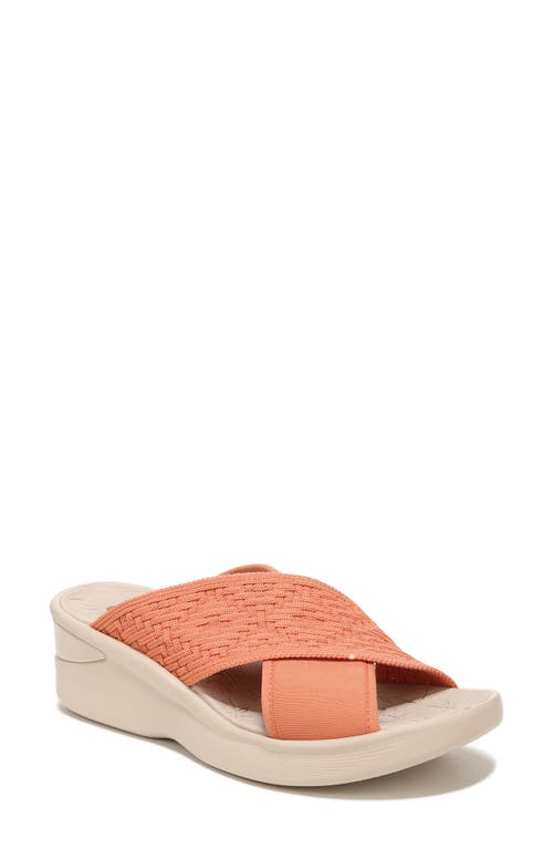 BZees Crisscross Wedge Sandal Dusted Clay Engineered Knit at Nordstrom,