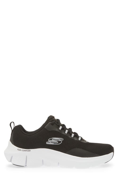 Shop Skechers Flex Comfort Sneaker In Black/white
