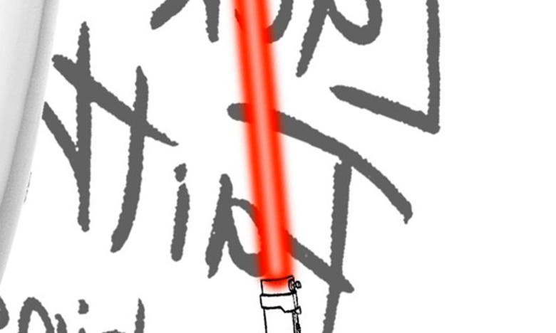 Joyjolt Lightsaber Stemless Drinking Glassware In Clear/ Red