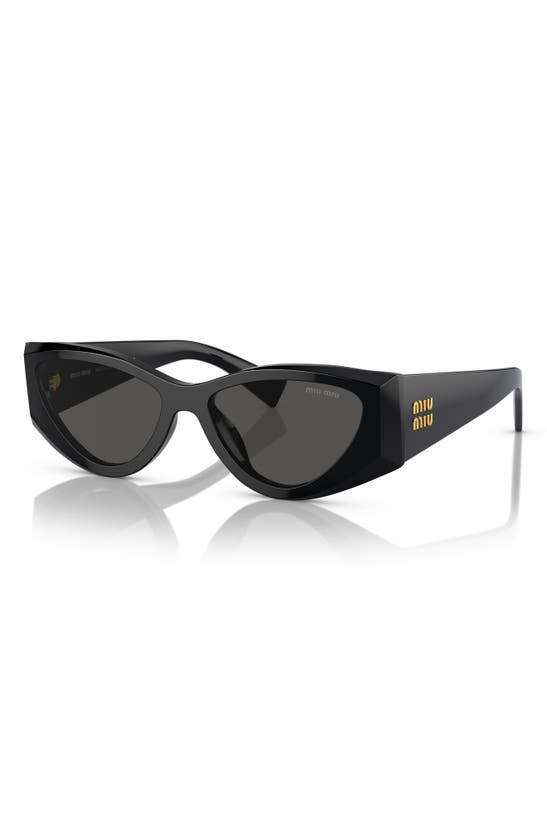 Shop Miu Miu 54mm Angular Cat Eye Sunglasses In Black