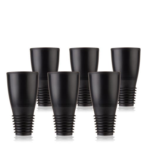 Viski Alchemi Repour Wine Saving Bottle Stoppers In Black