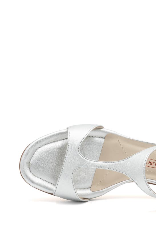 Shop Amalfi By Rangoni Damasco Kitten Heel T-strap Sandal In Moon Etoile - Silver Buckle