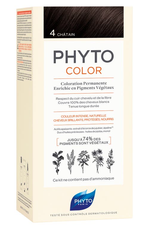 Phytocolor Permanent Hair Color in 4 Brown at Nordstrom