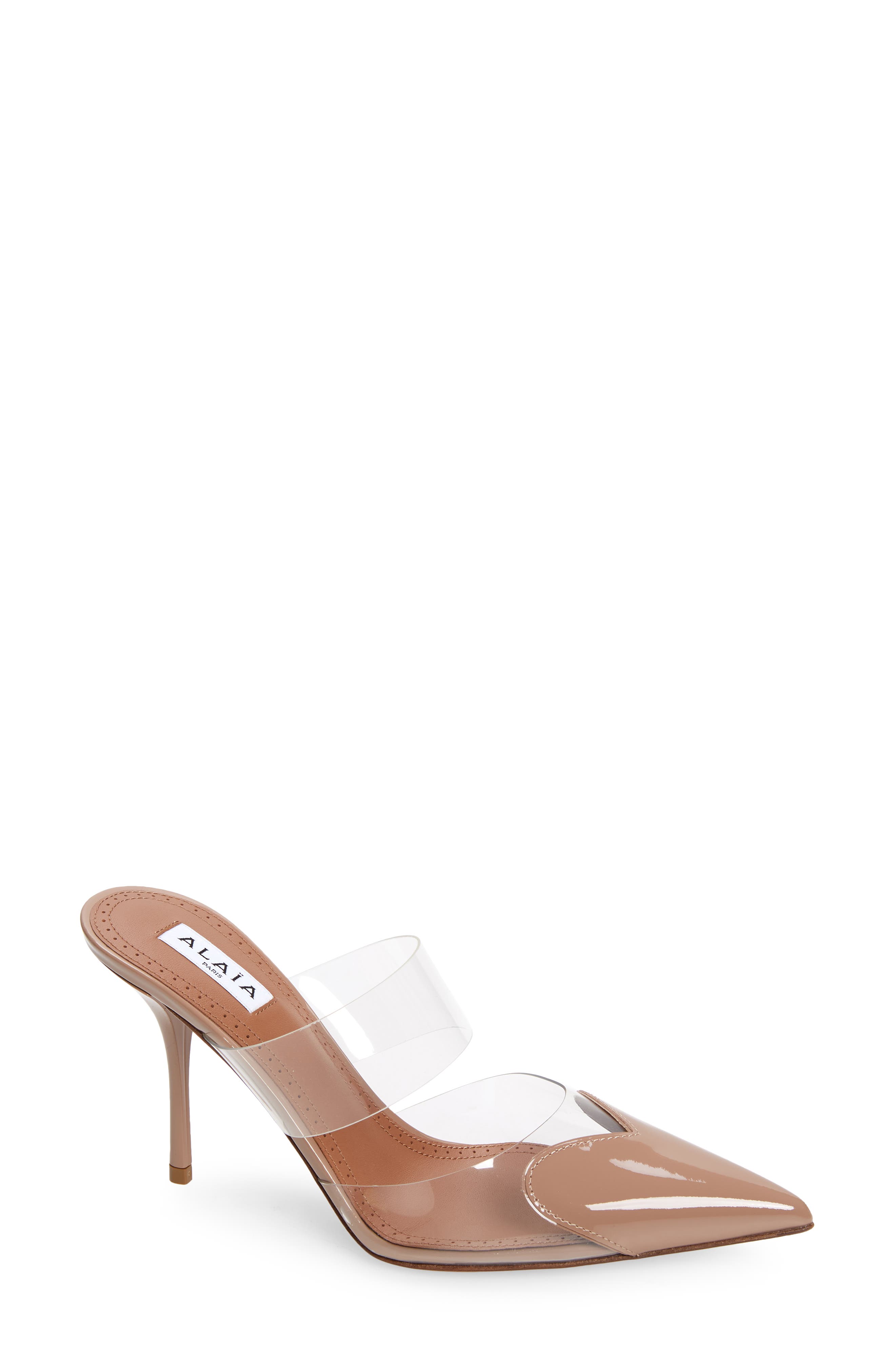 ALAÏA Cap Toe Mule in Nude Smart Closet